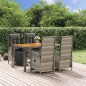 Set da Pranzo da Giardino 5 pz con Cuscini in Polyrattan Grigio Set da Pranzo da Giardino 5 pz con Cuscini in Polyrattan Grigio