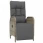 Set da Pranzo da Giardino 5 pz con Cuscini in Polyrattan Grigio Set da Pranzo da Giardino 5 pz con Cuscini in Polyrattan Grigio