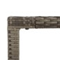Set da Pranzo da Giardino 5 pz con Cuscini in Polyrattan Grigio Set da Pranzo da Giardino 5 pz con Cuscini in Polyrattan Grigio
