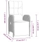 Set da Pranzo da Giardino 5 pz con Cuscini in Polyrattan Grigio Set da Pranzo da Giardino 5 pz con Cuscini in Polyrattan Grigio