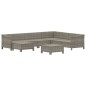 vidaXL Set Divani da Giardino 8 pz con Cuscini in Polyrattan Grigio vidaXL Set Divani da Giardino 8 pz con Cuscini in Polyrattan Grigio