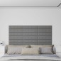 Pannelli Murali 12 pz Grigi 60x15 cm Similpelle 1,08 m² Pannelli Murali 12 pz Grigi 60x15 cm Similpelle 1,08 m²