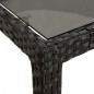 Set da Pranzo da Giardino 5 pz Nero con Cuscini in Polyrattan Set da Pranzo da Giardino 5 pz Nero con Cuscini in Polyrattan