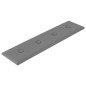 Pannelli Murali 12 pz Grigi 60x15 cm Similpelle 1,08 m² Pannelli Murali 12 pz Grigi 60x15 cm Similpelle 1,08 m²