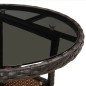 Set Bistrò da Giardino 5 pz con Cuscini in Polyrattan Marrone Set Bistrò da Giardino 5 pz con Cuscini in Polyrattan Marrone