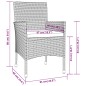 Set Bistrò da Giardino 5 pz con Cuscini in Polyrattan Marrone Set Bistrò da Giardino 5 pz con Cuscini in Polyrattan Marrone