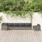 Set Divani da Giardino 7 pz con Cuscini in Polyrattan Grigio Set Divani da Giardino 7 pz con Cuscini in Polyrattan Grigio