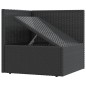 Set Salotto da Giardino con Cuscini 7pz Nero Polyrattan Set Salotto da Giardino con Cuscini 7pz Nero Polyrattan