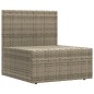 Set Divani da Giardino 5 pz con Cuscini in Polyrattan Grigio Set Divani da Giardino 5 pz con Cuscini in Polyrattan Grigio