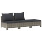 Set Divani da Giardino 7 pz con Cuscini in Polyrattan Grigio Set Divani da Giardino 7 pz con Cuscini in Polyrattan Grigio