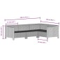 Set Divani da Giardino 7 pz con Cuscini in Polyrattan Grigio Set Divani da Giardino 7 pz con Cuscini in Polyrattan Grigio