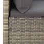 Set Divani da Giardino 6 pz con Cuscini in Polyrattan Grigio Set Divani da Giardino 6 pz con Cuscini in Polyrattan Grigio
