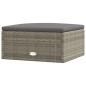 Set Divani da Giardino 6 pz con Cuscini in Polyrattan Grigio Set Divani da Giardino 6 pz con Cuscini in Polyrattan Grigio