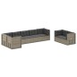 vidaXL Set Divani da Giardino 8 pz con Cuscini in Polyrattan Grigio