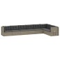 Set Divani da Giardino 8 pz con Cuscini in Polyrattan Grigio Set Divani da Giardino 8 pz con Cuscini in Polyrattan Grigio