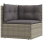 Set Divani da Giardino 8 pz con Cuscini in Polyrattan Grigio Set Divani da Giardino 8 pz con Cuscini in Polyrattan Grigio