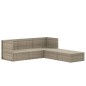 Set Divani da Giardino 5 pz con Cuscini in Polyrattan Grigio Set Divani da Giardino 5 pz con Cuscini in Polyrattan Grigio