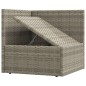 Set Divani da Giardino 5 pz con Cuscini in Polyrattan Grigio Set Divani da Giardino 5 pz con Cuscini in Polyrattan Grigio