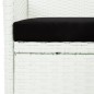 Set da Pranzo da Giardino 9 pz con Cuscini in Polyrattan Bianco Set da Pranzo da Giardino 9 pz con Cuscini in Polyrattan Bianco