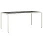 Set da Pranzo da Giardino 9 pz con Cuscini in Polyrattan Bianco Set da Pranzo da Giardino 9 pz con Cuscini in Polyrattan Bianco