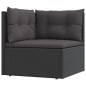 vidaXL Set Salotto da Giardino 10pz con Cuscini in Polyrattan Nero vidaXL Set Salotto da Giardino 10pz con Cuscini in Polyrattan Nero