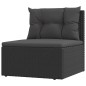 vidaXL Set Salotto da Giardino 10pz con Cuscini in Polyrattan Nero vidaXL Set Salotto da Giardino 10pz con Cuscini in Polyrattan Nero