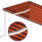 Tenda Automatica ParasoleLEDSensoreVento 6x3 m ArancioMarrone Tenda Automatica ParasoleLEDSensoreVento 6x3 m ArancioMarrone