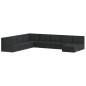 Set Salotto da Giardino con Cuscini 9pz Nero in Polyrattan Set Salotto da Giardino con Cuscini 9pz Nero in Polyrattan