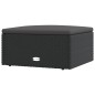 Set Salotto da Giardino con Cuscini 9pz Nero in Polyrattan Set Salotto da Giardino con Cuscini 9pz Nero in Polyrattan