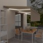 Tenda Automatica con Parasole LED e Sensore Vento 6x3 m Crema Tenda Automatica con Parasole LED e Sensore Vento 6x3 m Crema