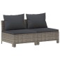 Set Divani da Giardino 8 pz con Cuscini in Polyrattan Grigio Set Divani da Giardino 8 pz con Cuscini in Polyrattan Grigio