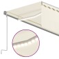 Tenda Automatica con Parasole LED e Sensore Vento 6x3 m Crema Tenda Automatica con Parasole LED e Sensore Vento 6x3 m Crema