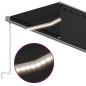 Tenda Automatica con Parasole Sensore Vento e LED 6x3 Antracite Tenda Automatica con Parasole Sensore Vento e LED 6x3 Antracite