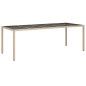 Set da Pranzo da Giardino 11 pz con Cuscini Beige in Polyrattan Set da Pranzo da Giardino 11 pz con Cuscini Beige in Polyrattan