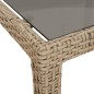 Set da Pranzo da Giardino 11 pz con Cuscini Beige in Polyrattan Set da Pranzo da Giardino 11 pz con Cuscini Beige in Polyrattan