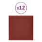 Pannelli Murali 12 pz Rosso Vino 30x30 cm Similpelle 1,08 m² Pannelli Murali 12 pz Rosso Vino 30x30 cm Similpelle 1,08 m²