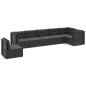 Set Salotto da Giardino con Cuscini 7pz Nero Polyrattan Set Salotto da Giardino con Cuscini 7pz Nero Polyrattan