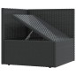 Set Salotto da Giardino con Cuscini 7pz Nero Polyrattan Set Salotto da Giardino con Cuscini 7pz Nero Polyrattan