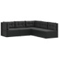 vidaXL Set Divani da Giardino 5 pz con Cuscini Nero in Polyrattan vidaXL Set Divani da Giardino 5 pz con Cuscini Nero in Polyrattan