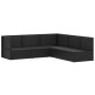 vidaXL Set Divani da Giardino 5 pz con Cuscini Nero in Polyrattan vidaXL Set Divani da Giardino 5 pz con Cuscini Nero in Polyrattan