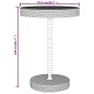 Set Bar Giardino 5 pz Nero Polyrattan e Legno Massello Acacia Set Bar Giardino 5 pz Nero Polyrattan e Legno Massello Acacia