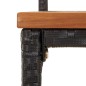 vidaXL Set Bar Giardino 9 pz Nero Polyrattan e Legno Massello Acacia vidaXL Set Bar Giardino 9 pz Nero Polyrattan e Legno Massello Acacia