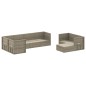 Set Divani da Giardino 8 pz con Cuscini in Polyrattan Grigio Set Divani da Giardino 8 pz con Cuscini in Polyrattan Grigio