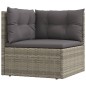 Set Divani da Giardino 8 pz con Cuscini in Polyrattan Grigio Set Divani da Giardino 8 pz con Cuscini in Polyrattan Grigio