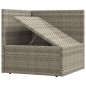 Set Divani da Giardino 8 pz con Cuscini in Polyrattan Grigio Set Divani da Giardino 8 pz con Cuscini in Polyrattan Grigio