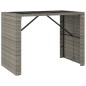 Set Bar Giardino 7pz Grigio Polyrattan e Legno Massello Acacia Set Bar Giardino 7pz Grigio Polyrattan e Legno Massello Acacia