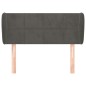 Testiera ad Orecchio Grigio Scuro 93x23x78/88 cm in Velluto