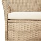 Set da Bistrò da Giardino 3 pz con Cuscini Beige in Polyrattan Set da Bistrò da Giardino 3 pz con Cuscini Beige in Polyrattan