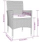 Set da Bistrò da Giardino 3 pz con Cuscini Beige in Polyrattan Set da Bistrò da Giardino 3 pz con Cuscini Beige in Polyrattan