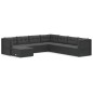 vidaXL Set Mobili da Giardino con Cuscini 8 pz Nero in Polyrattan vidaXL Set Mobili da Giardino con Cuscini 8 pz Nero in Polyrattan